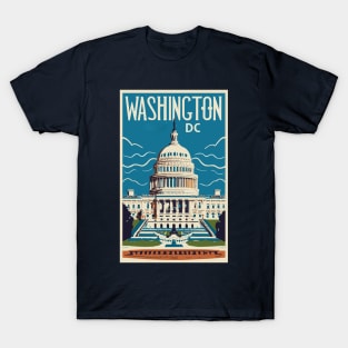 A Vintage Travel Art of Washington DC - US T-Shirt